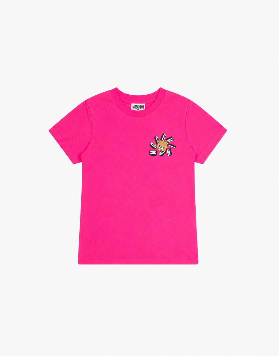 Camiseta de jersey de algodón Moschino Teddy Bear Rojo brillante Moschino 0