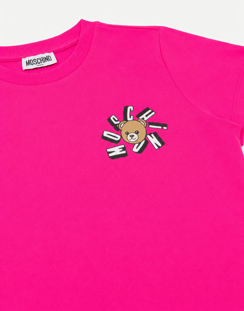 Camiseta de jersey de algodón Moschino Teddy Bear Rojo brillante Moschino 2
