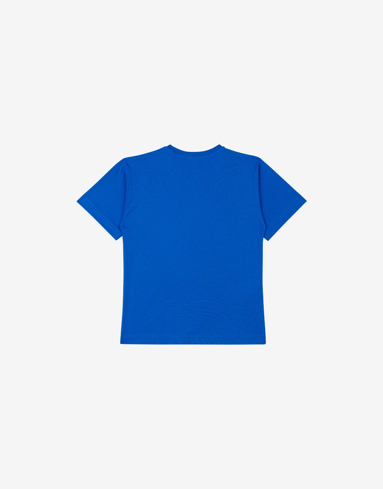 T-shirt maxi em jersey de algodão Moschino Teddy Bear Azul eléctrico Moschino 1