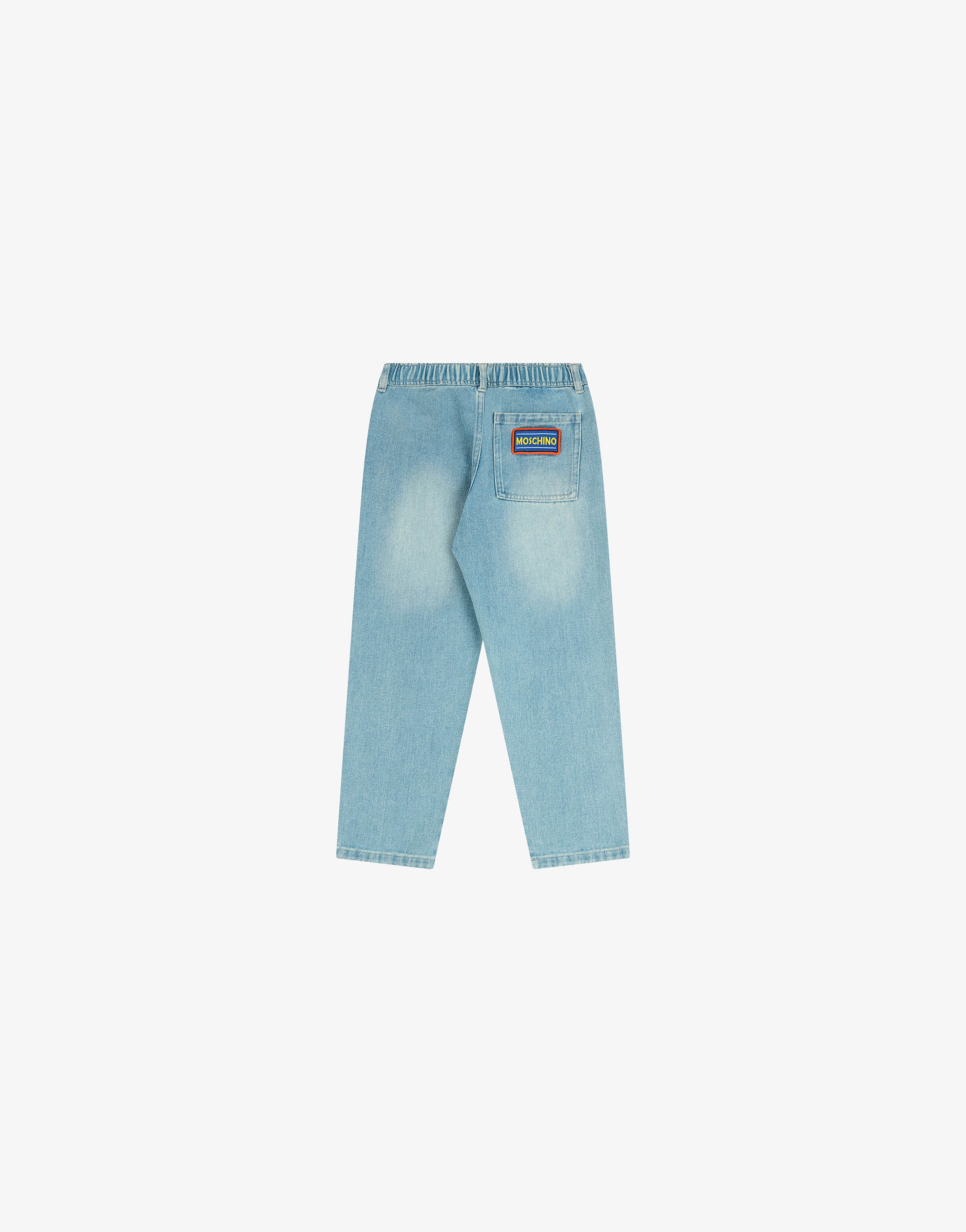Denim pants with patches | Moschino