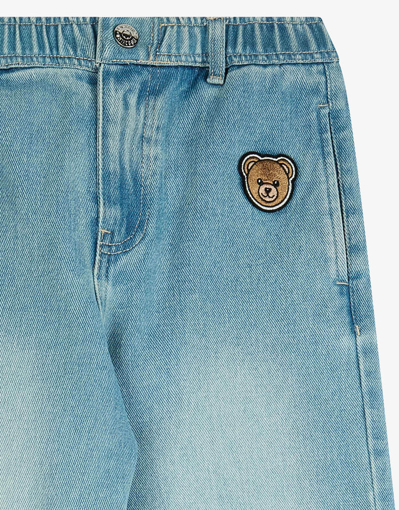 Denim pants with patches  Moschino 2