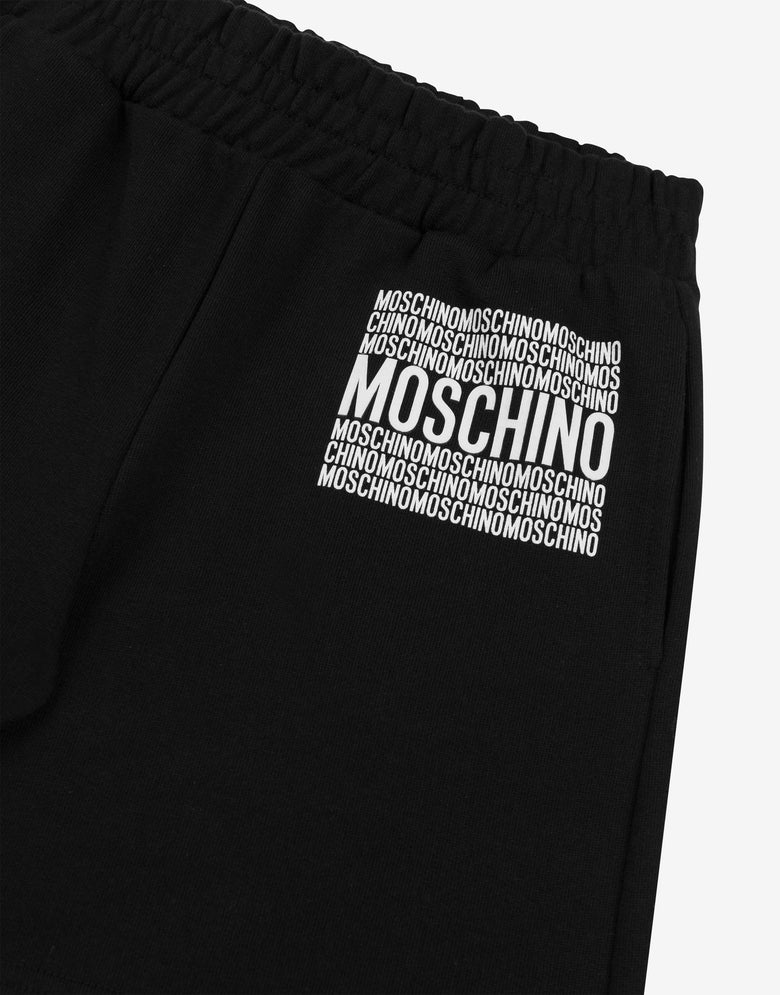 ロゴプリント付きフリースショートパンツ ブラック Moschino 2
