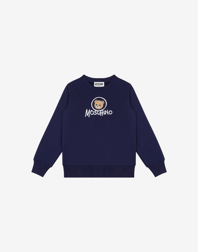 Felpa in cotone Moschino Teddy Bear Blu Moschino 0