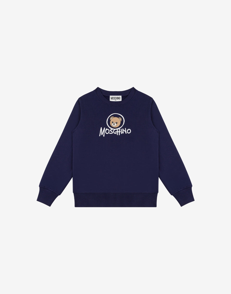 Felpa in cotone Moschino Teddy Bear Blu Moschino 0