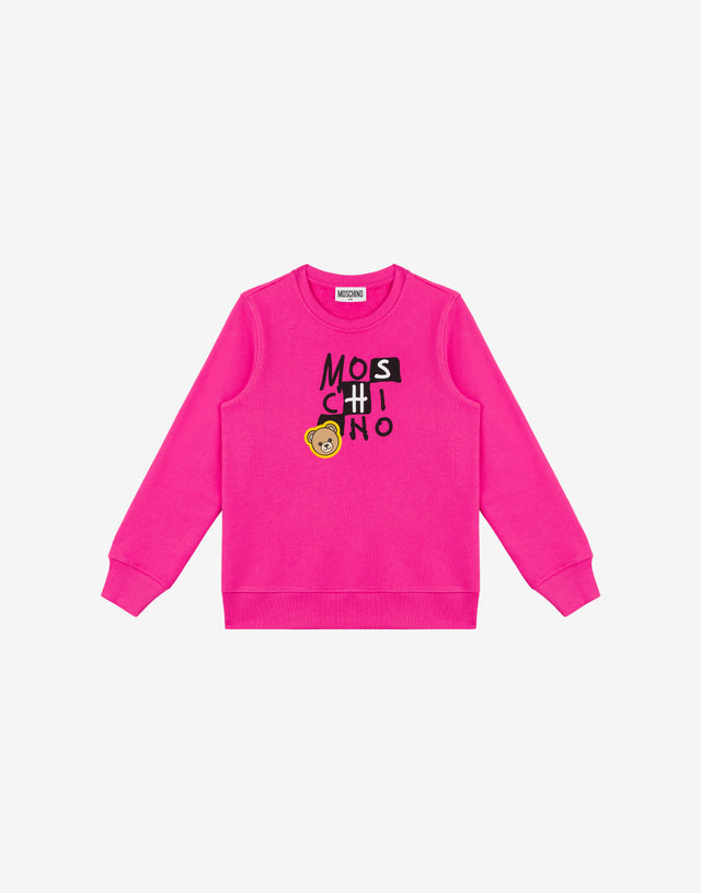 Moschino 泰迪熊纯棉卫衣 紫红色 Moschino 0