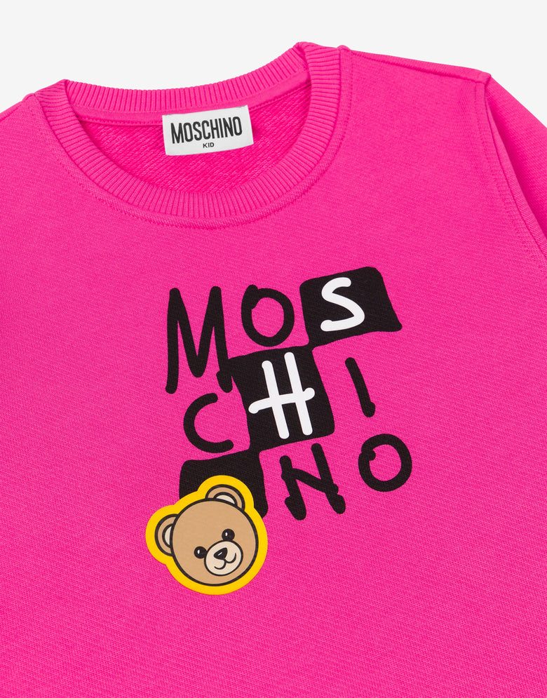 Sweat en coton Moschino Teddy Bear Fuchsia Moschino 2