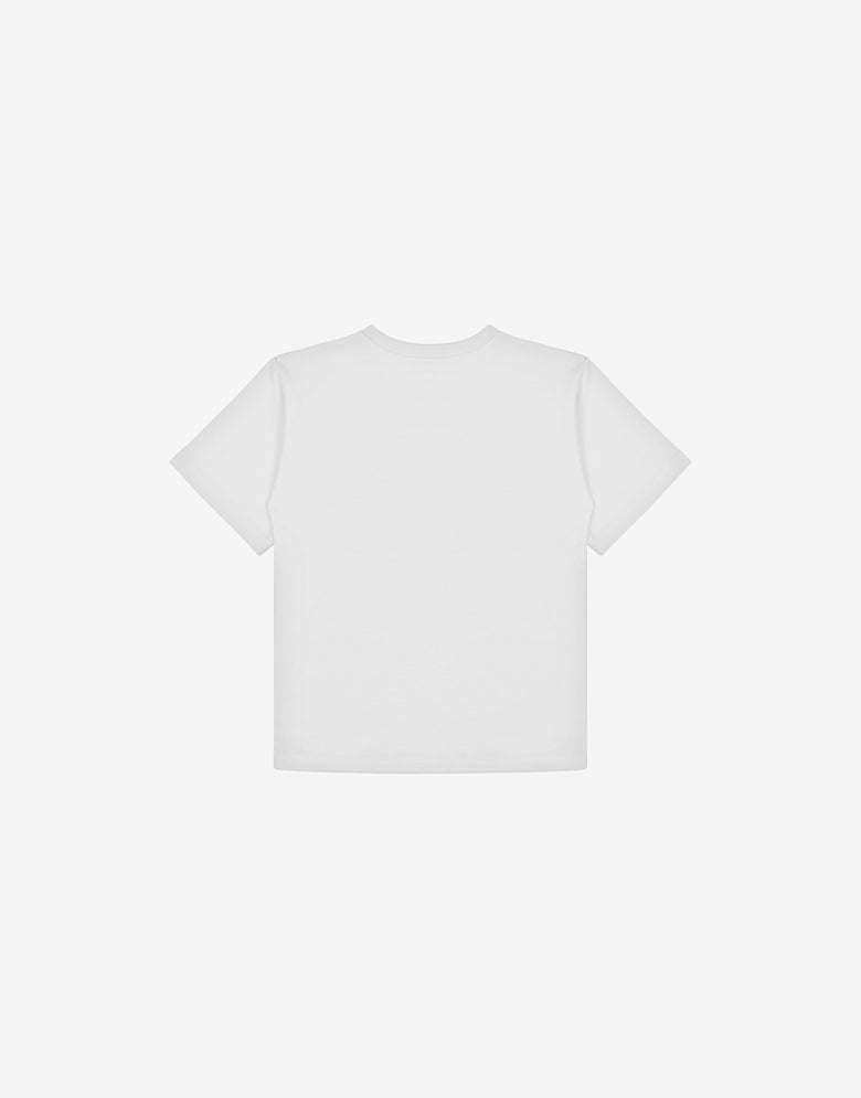 T-shirt em camisola de algodão Laurel Crown Blanco Moschino 1