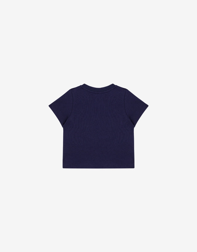 Printed cotton jersey T-shirt Blue Moschino 1