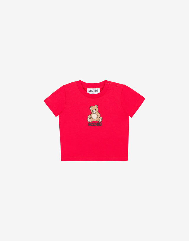 Camiseta de jersey de algodón Moschino Teddy Bear Rojo Moschino 0