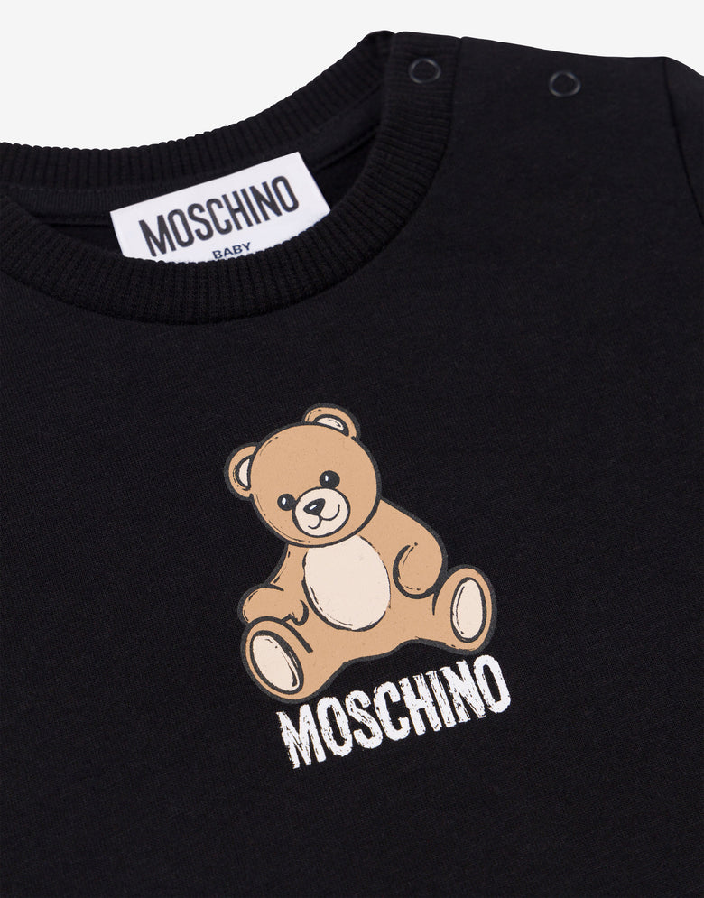 T-shirt em jersey de algodão Moschino Teddy Bear Negro Moschino 2