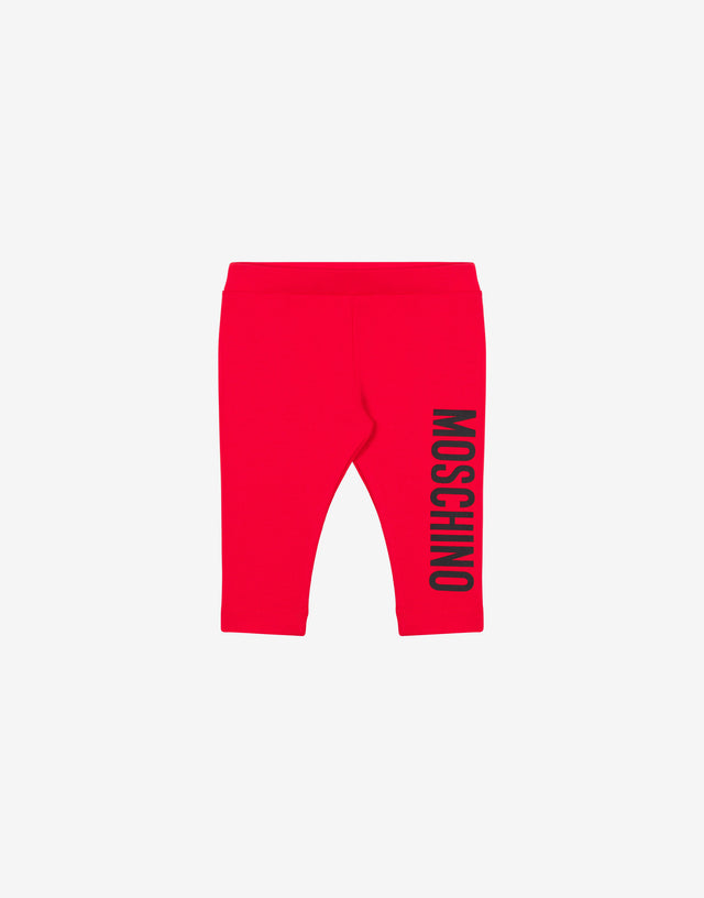 Leggings aus Jersey Logo Print Rot Moschino 0