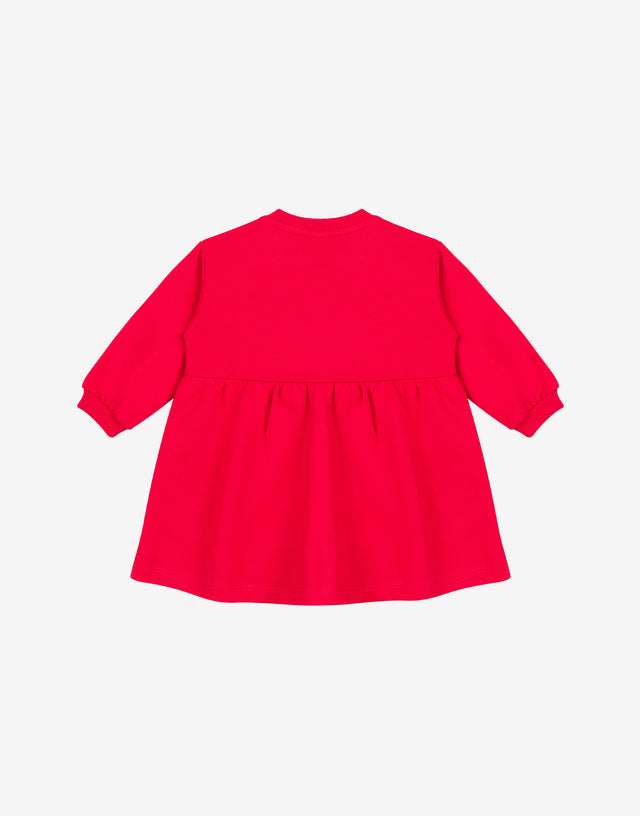 Printed cotton sweatshirt dress Red Moschino 1