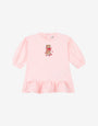 Kleid aus Baumwoll-Sweatshirtstoff mit Moschino-Teddybär-Print