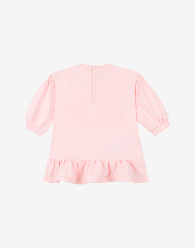 Moschino Teddy Bear Printed Cotton Sweatshirt Dress Pale pink Moschino 1