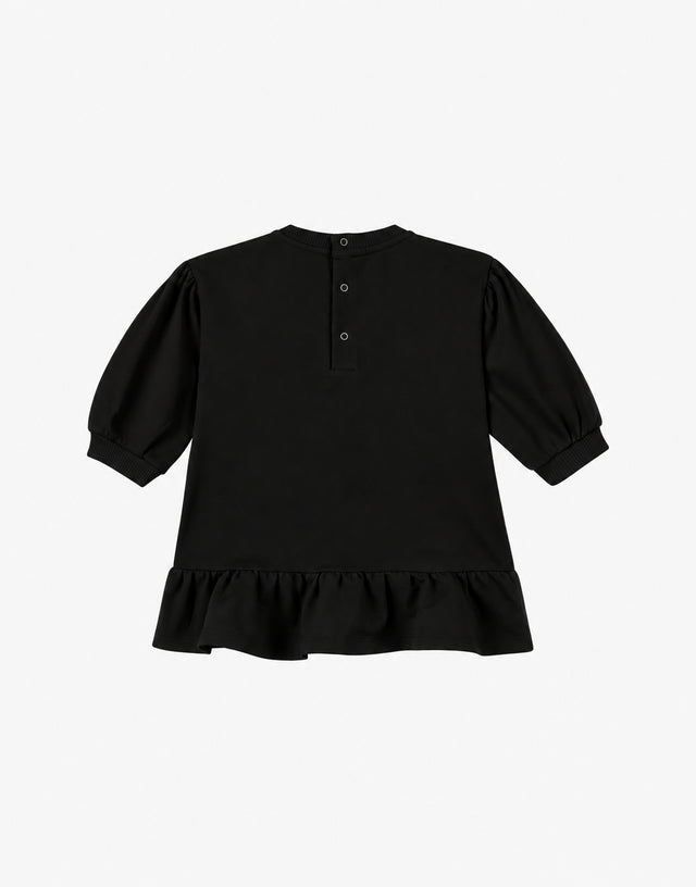 Vestido de felpa de algodón con estampado de ositos de peluche de Moschino Negro Moschino 1