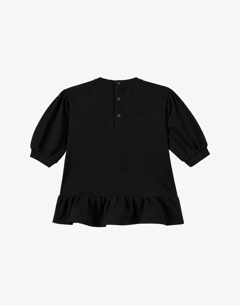 Abito in felpa di cotone Moschino Teddy Bear stampato Nero Moschino 1