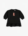 Abito in felpa di cotone Moschino Teddy Bear stampato