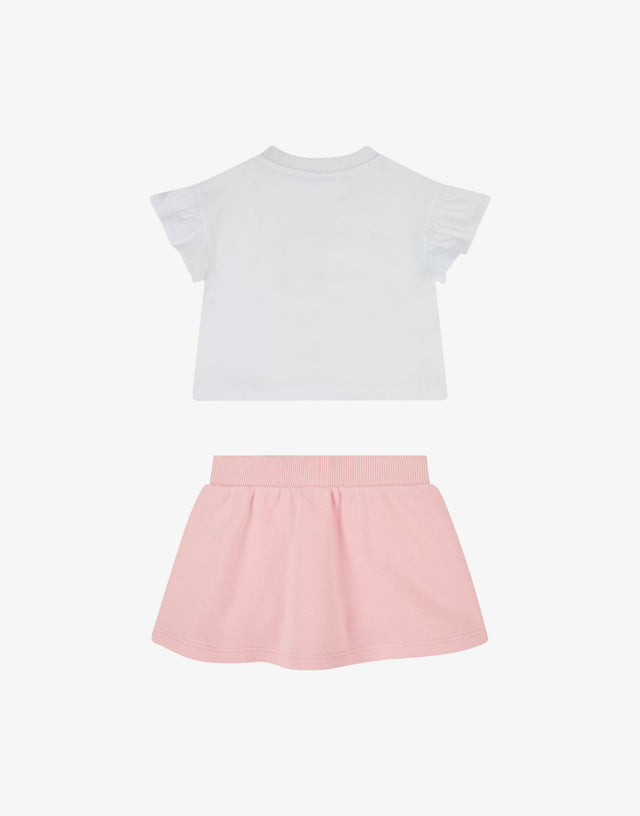 棉质针织T恤与裙装套装  Moschino 1