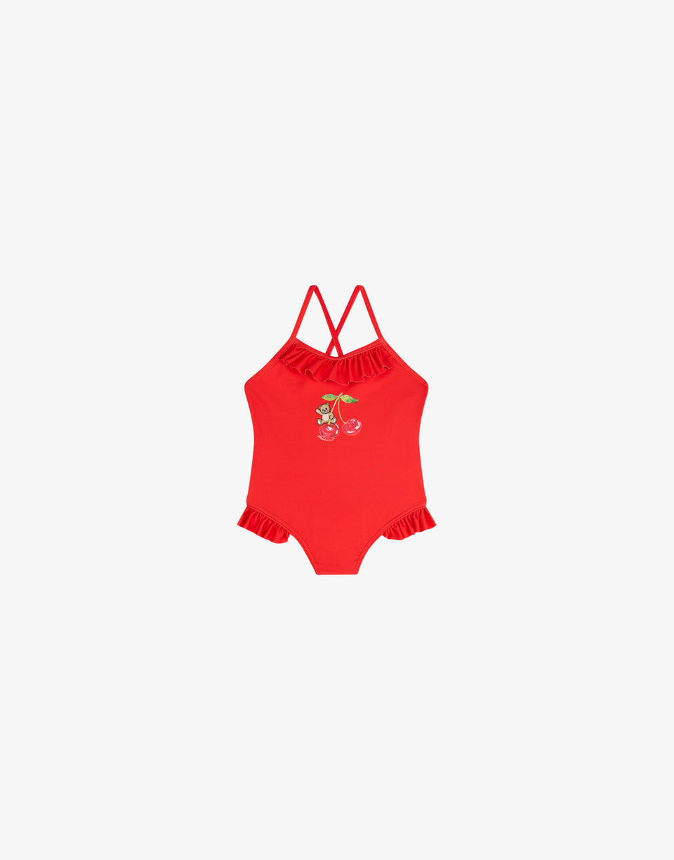 Maillot de bain une pièce en lycra Moschino Teddy Bear Rouge Moschino 0