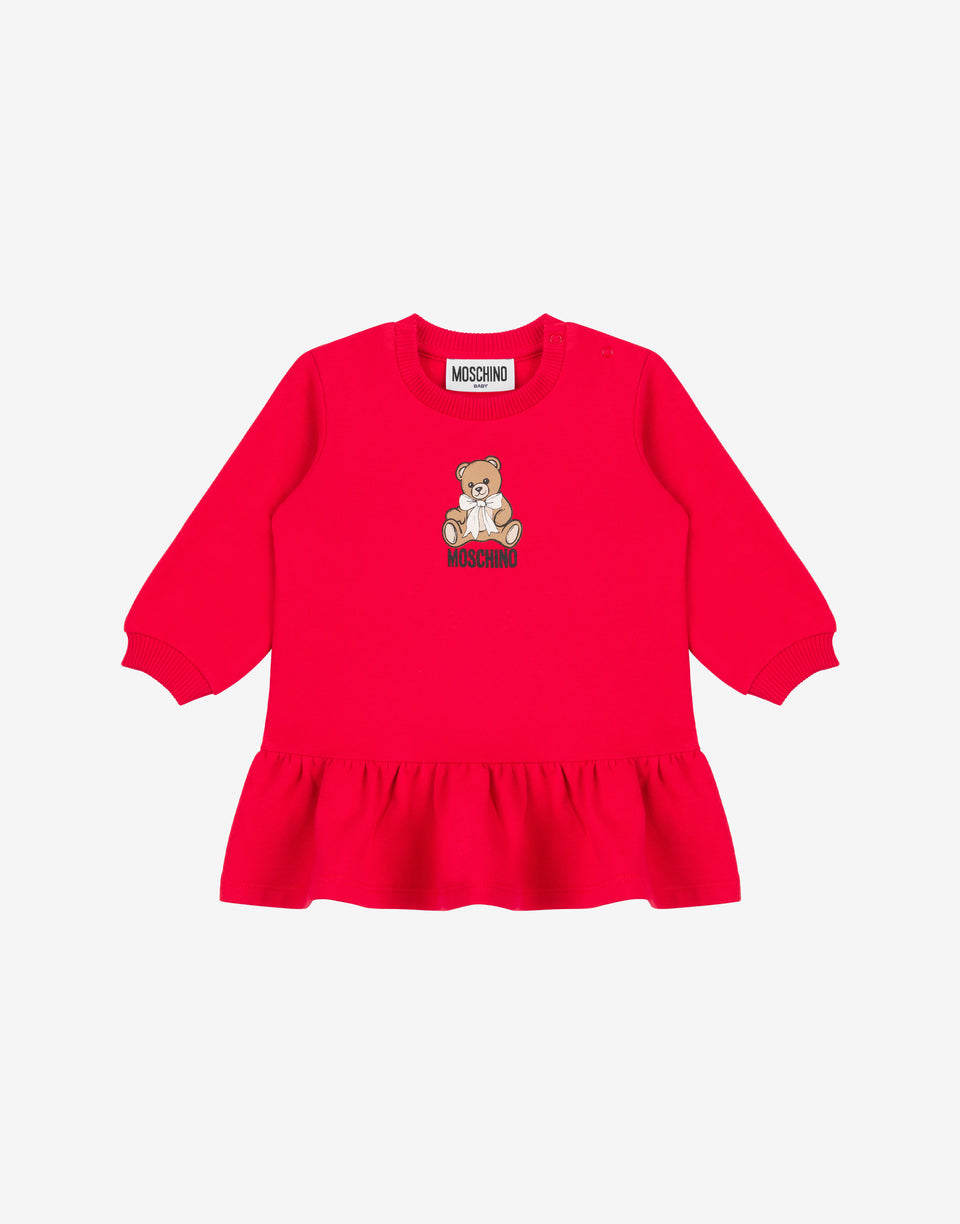 Robe en molleton de coton Moschino Teddy Bear Rouge Moschino 0