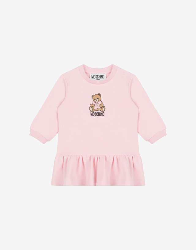 Moschino Teddy Bear Cotton Sweatshirt Dress Pale pink Moschino 0