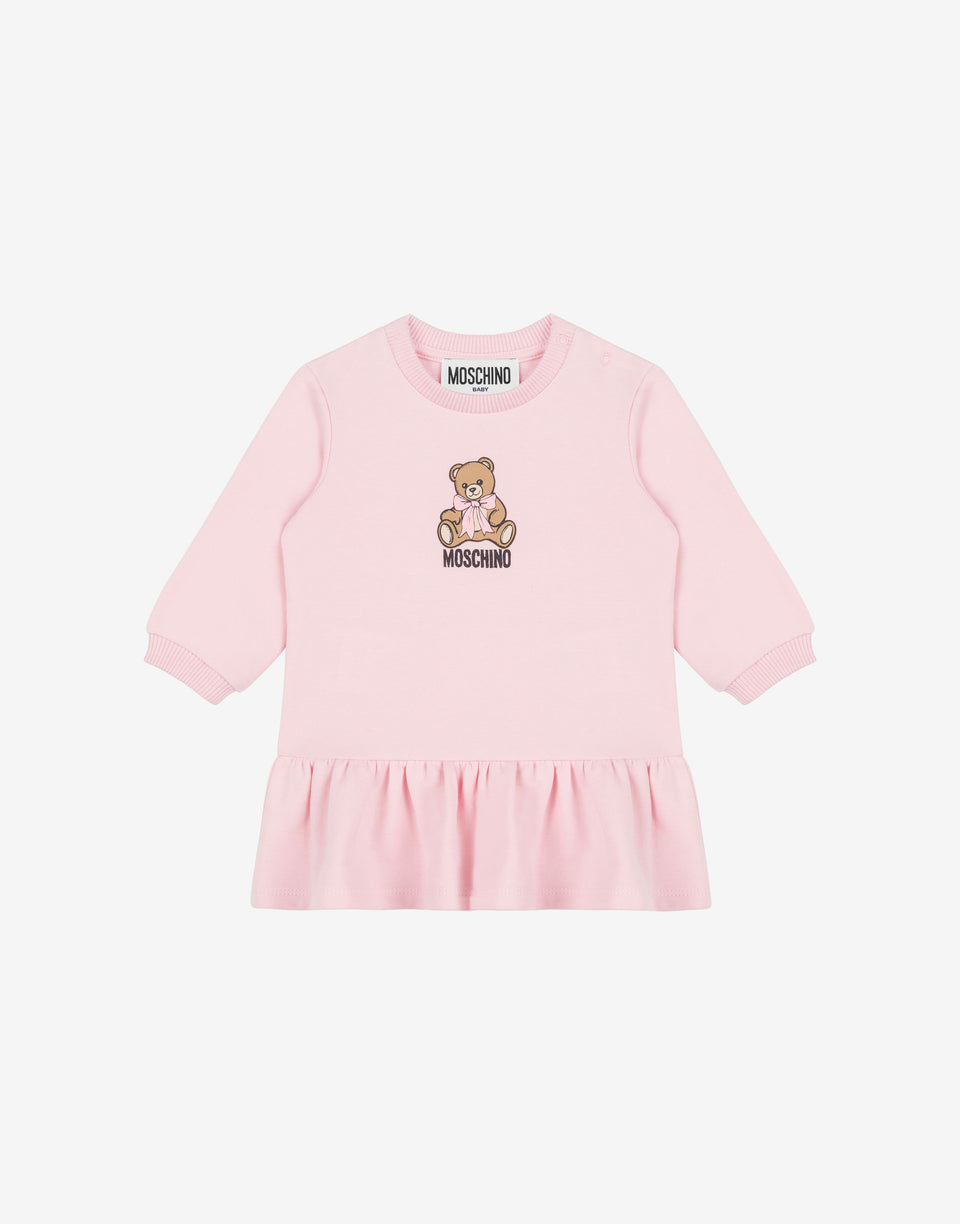 Robe en molleton de coton Moschino Teddy Bear Rose clair Moschino 0
