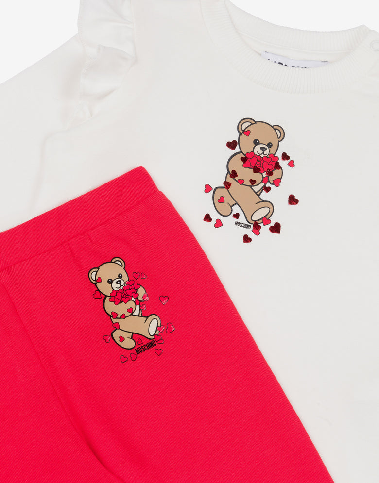 Completo t-shirt e leggings in jersey di cotone  Moschino 2