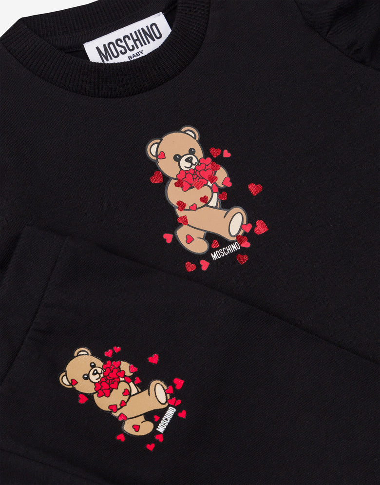 Ensemble composé d'un t-shirt et d'un legging en jersey de coton Noir Moschino 2