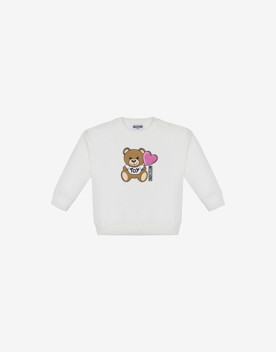 Sweat en coton Teddy Bear Blanc Moschino 0