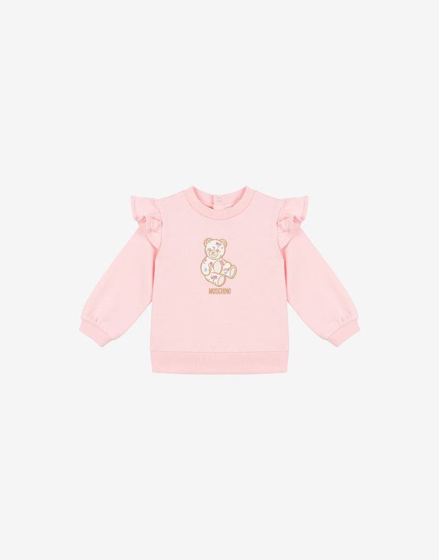 Cotton Moschino Teddy Bear embroidered sweatshirt Confetti pink Moschino 0