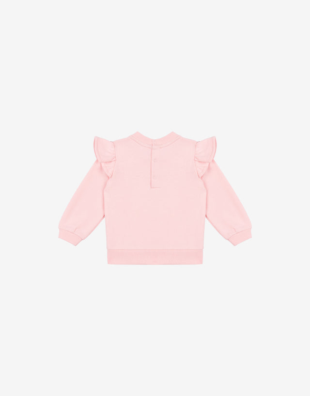 Cotton Moschino Teddy Bear embroidered sweatshirt Confetti pink Moschino 1