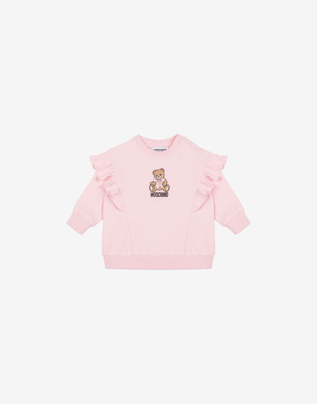 Sudadera de algodón Moschino Teddy Bear Rosa claro Moschino 0