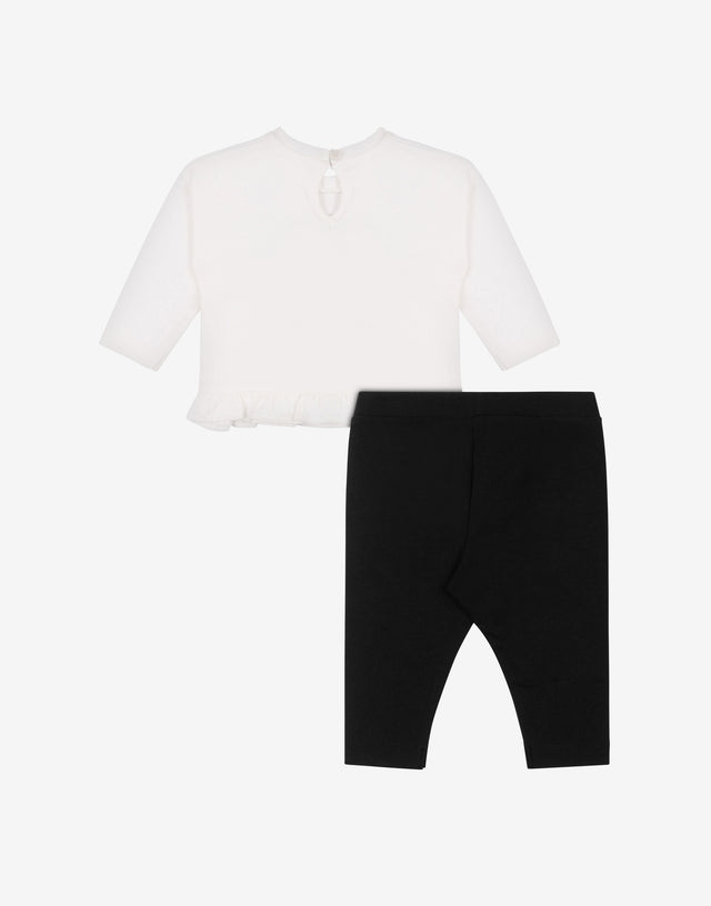 Moschino Teddy Bear cotton jersey t-shirt and leggings outfit Black Moschino 1