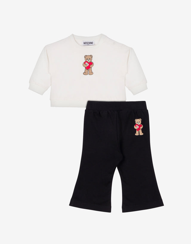 Conjunto de sudadera y pantalón de algodón Negro Moschino 0