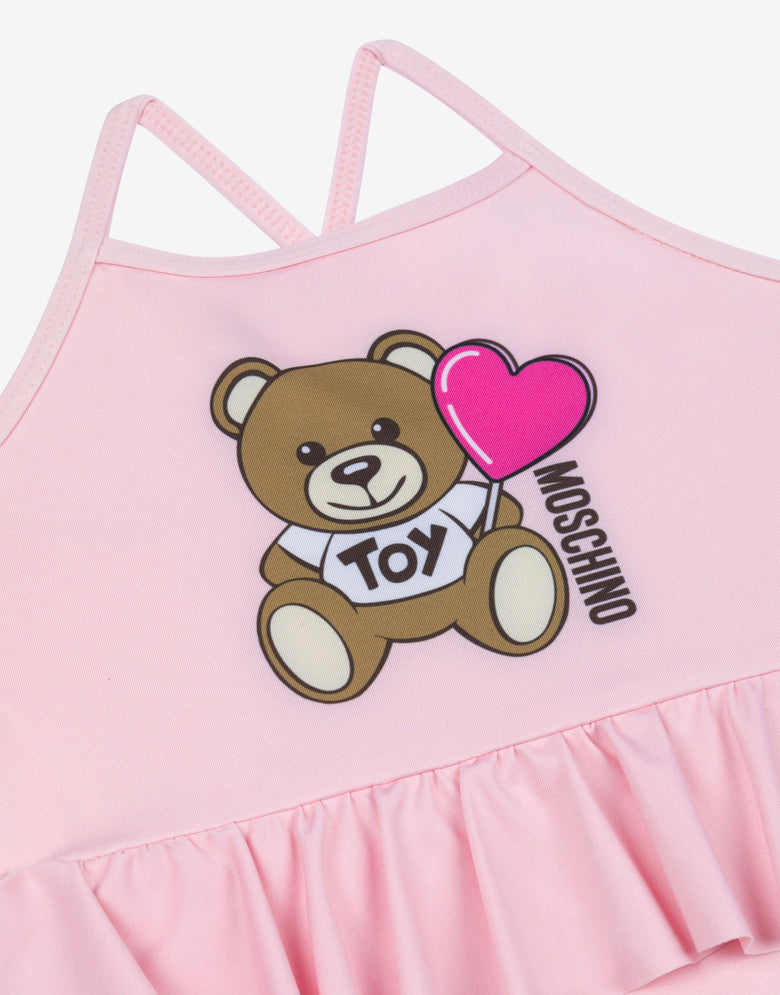 Maillot de bain une pièce en lycra Teddy Bear Rose bonbon Moschino 2