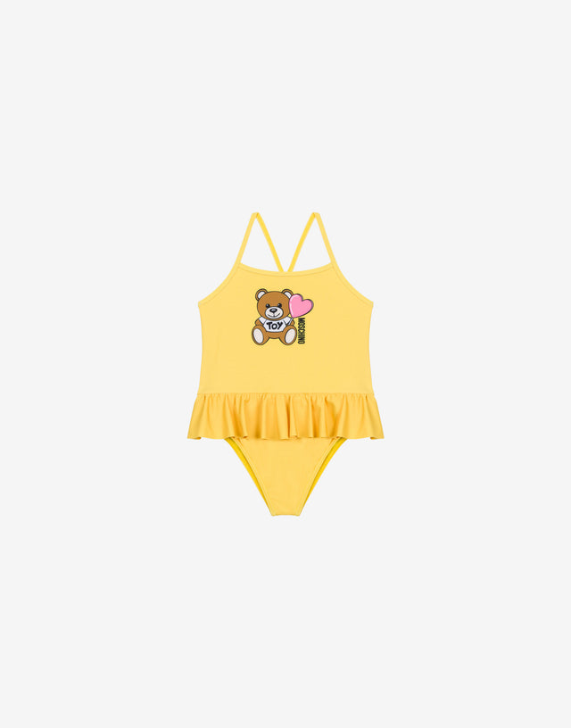 Costume intero in lycra Teddy Bear Giallo Moschino 0