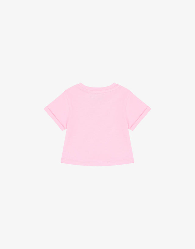 T-shirt in jersey di cotone Moschino Teddy Bear Rosa Moschino 1