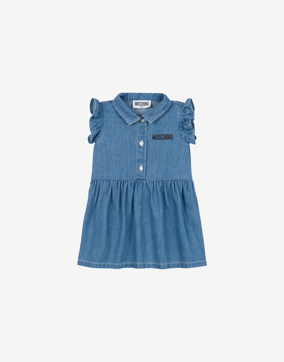 Chambray dresses Teddy Bear Blue Moschino 0