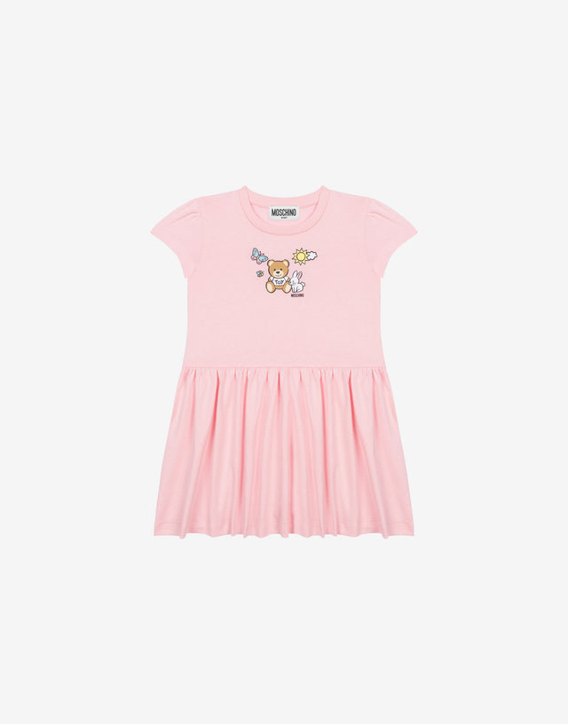Jerseykleid Teddy Bear Konfetti-Rosa Moschino 0