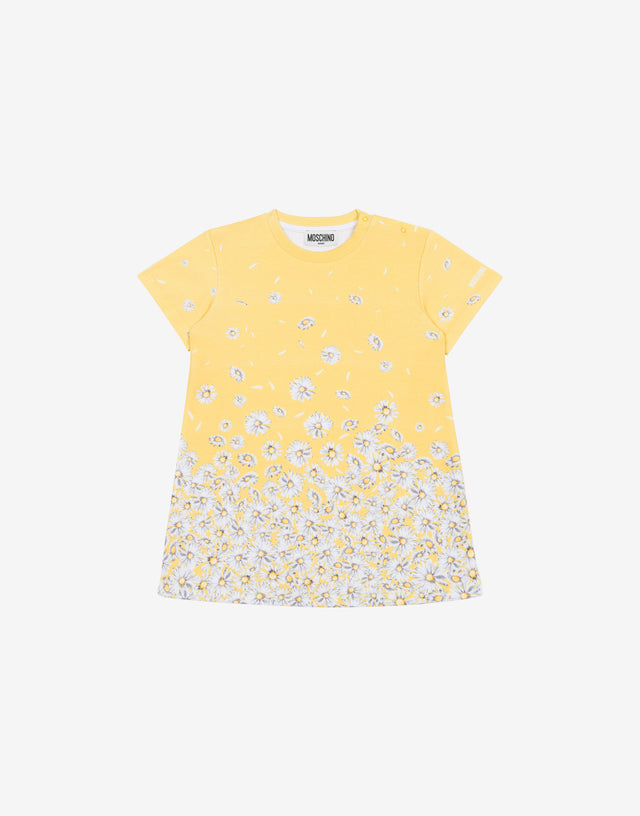 Abito in interlock di cotone Daisies Giallo Moschino 0
