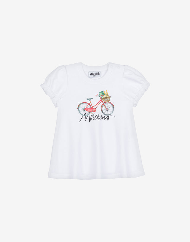 印花长毛绒连衣裙 白色 Moschino 0