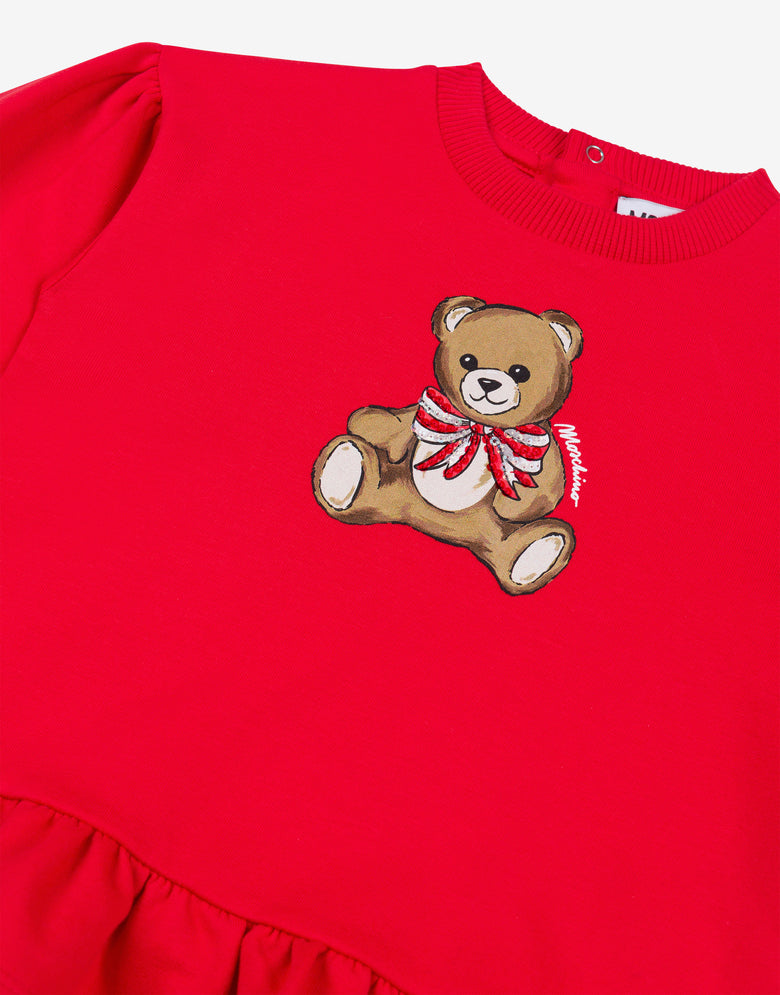 Moschino Teddy Bear Cotton Plush Dress Red Moschino 2