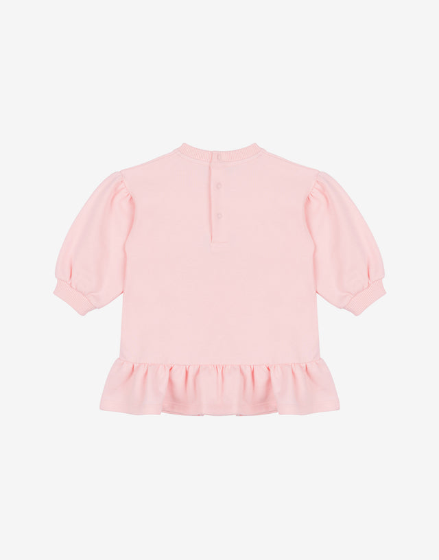Abito in felpa di cotone Moschino Teddy Bear Rosa confetto Moschino 1