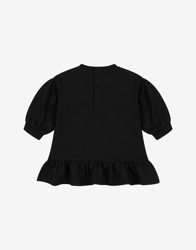 Abito in felpa di cotone Moschino Teddy Bear Nero Moschino 1