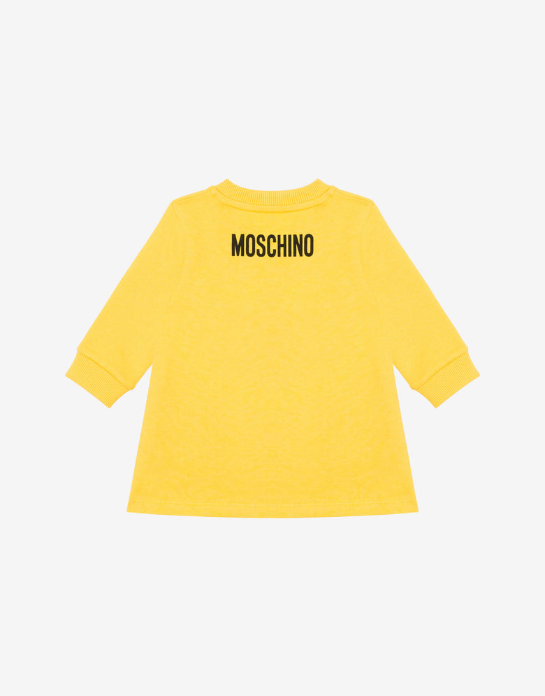 Smiley® cotton fleece dress Yellow Moschino 1