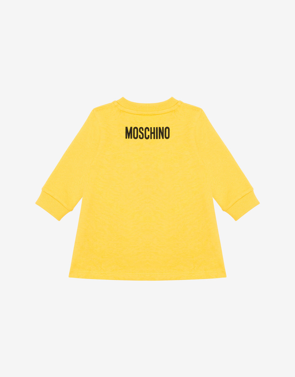 Smiley® cotton fleece dress Yellow Moschino 1