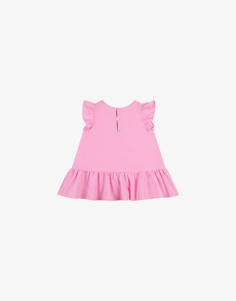 Vestido de popelín de algodón Moschino Teddy Bear Pink Moschino 1