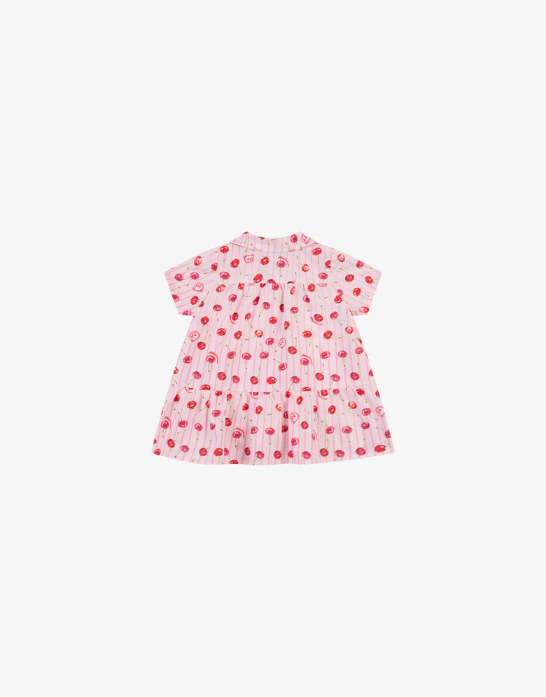 プリントコットンポプリンのドレス ピンク Moschino 1