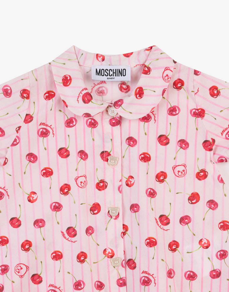 プリントコットンポプリンのドレス ピンク Moschino 2