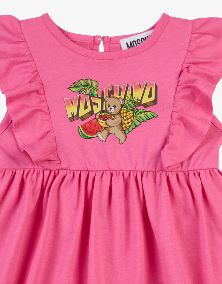 モスキーノ テディベア コットンジャージーワンピース ピンク Moschino 2